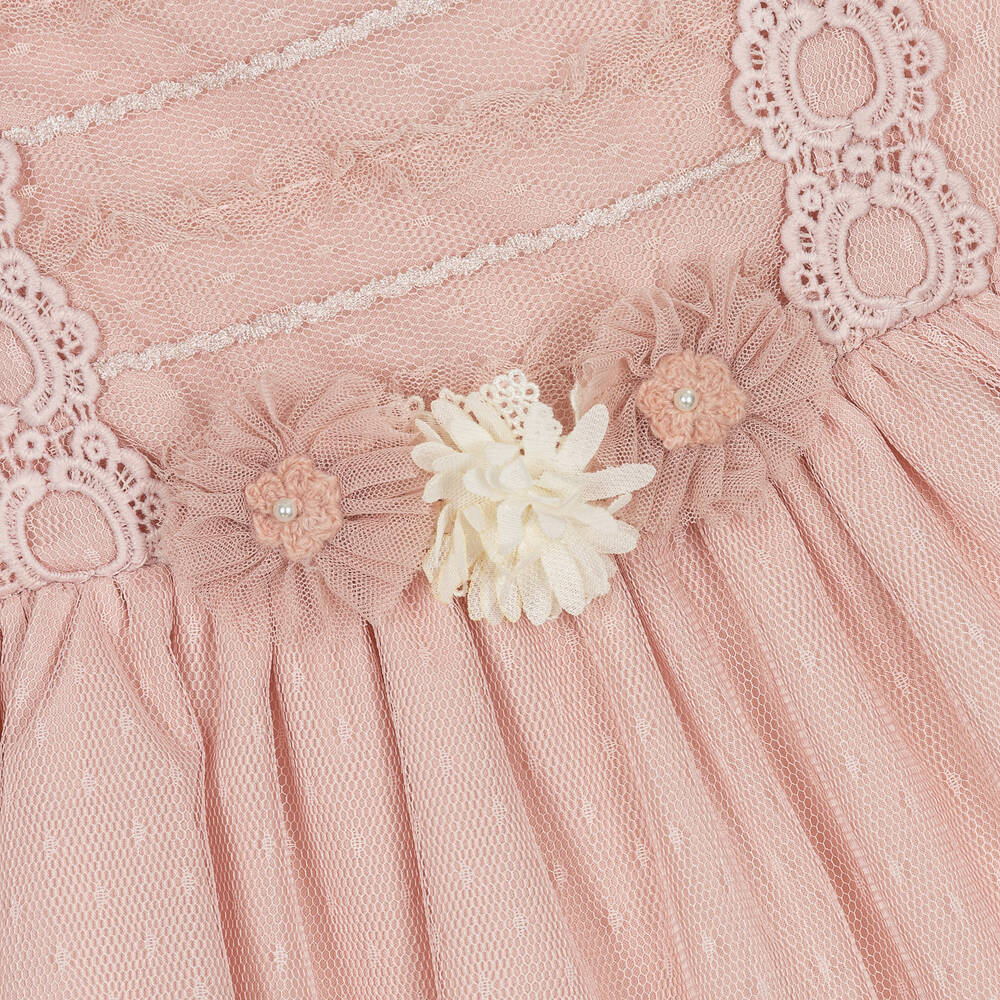 Miranda-Girls Pink Tulle Dress Set | Childrensalon Outlet