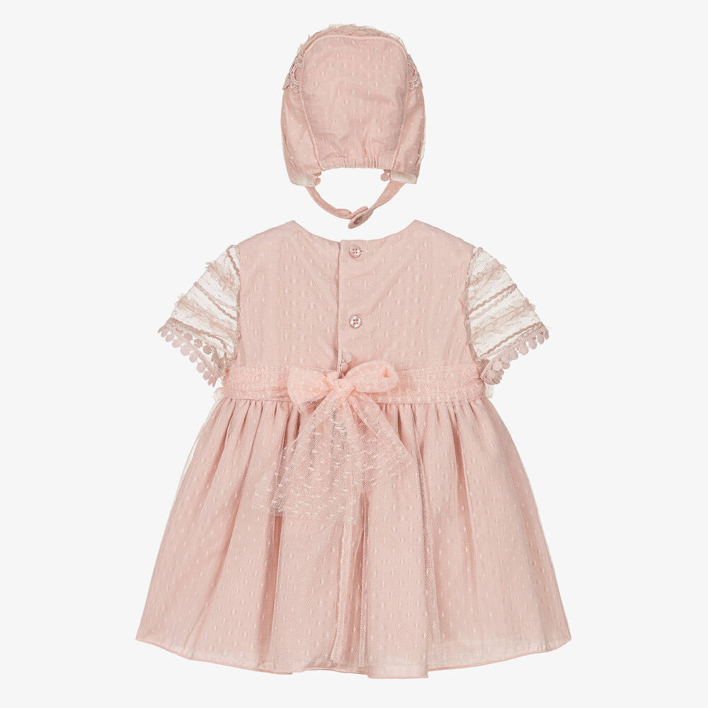 Miranda-Girls Pink Tulle Dress Set | Childrensalon Outlet