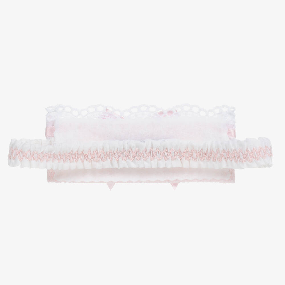 Miranda-Girls Pink & White Bow Headband | Childrensalon Outlet
