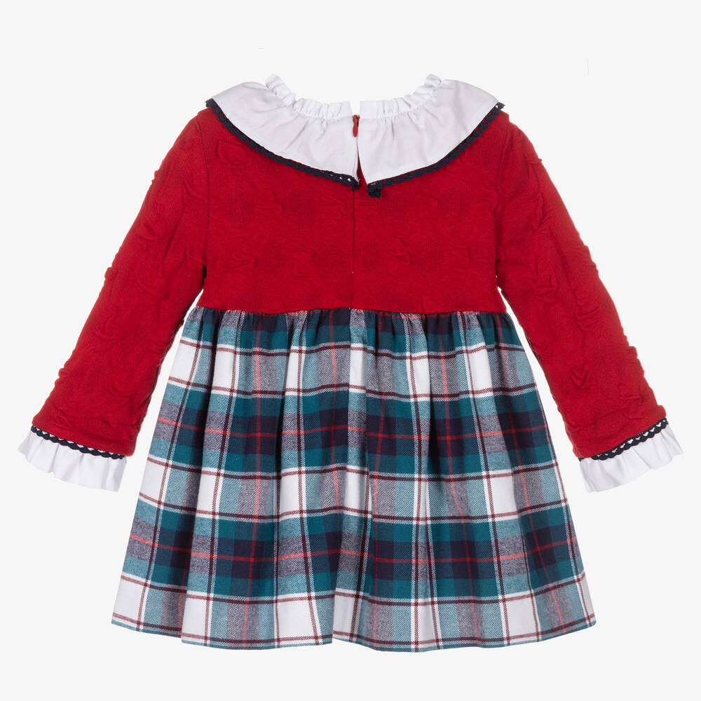 Miranda-Girls Red & Blue Check Dress | Childrensalon Outlet