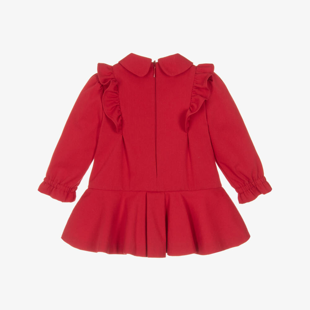Miranda-فستان أنيق للبنات باللون الأحمر مع فيونكة | Childrensalon Outlet