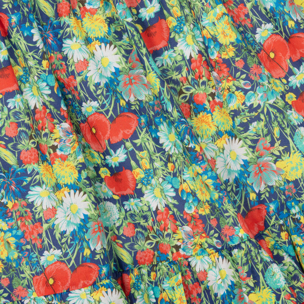 Miranda-Girls Red Cotton Floral Dress | Childrensalon Outlet