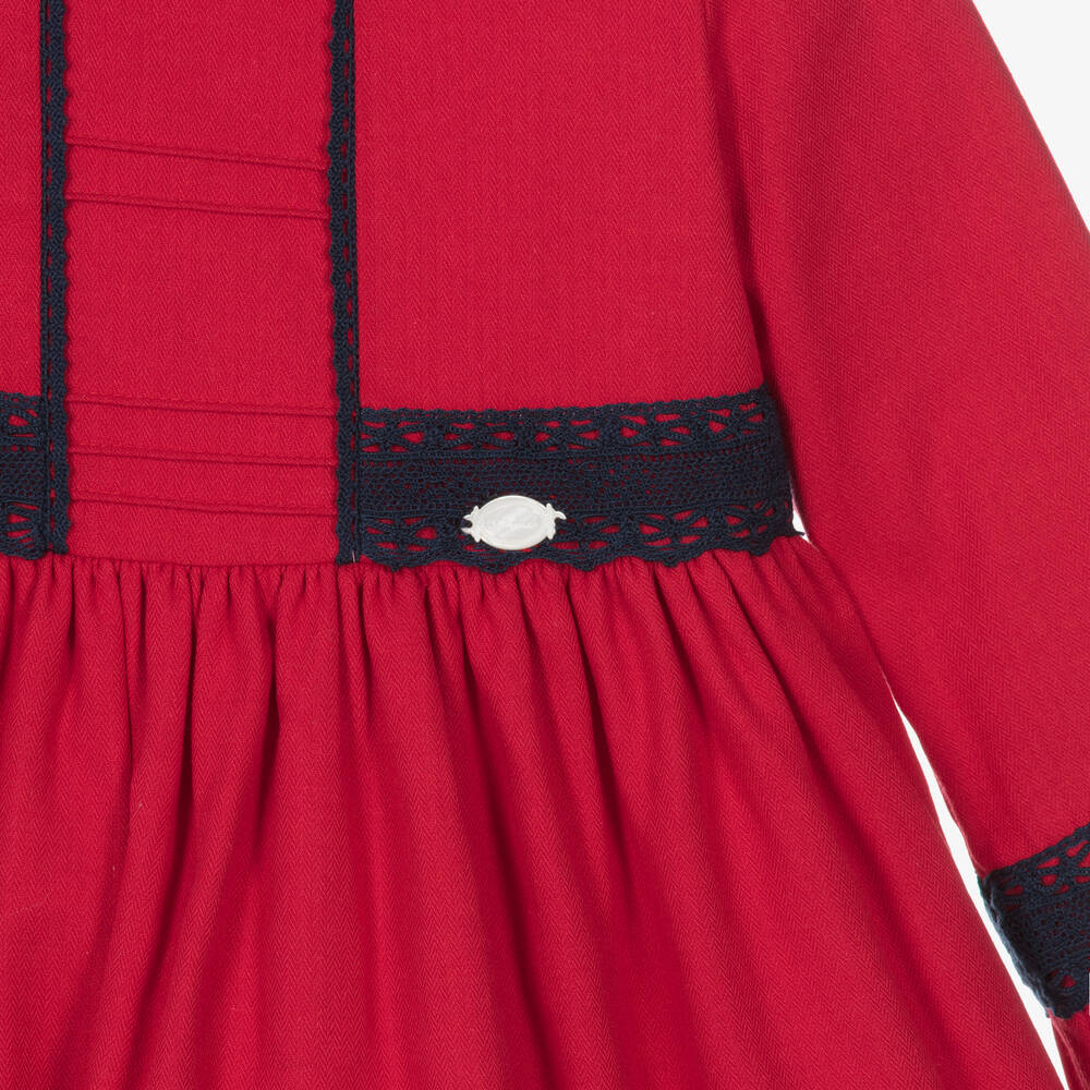 Miranda-Красно-синее платье с кружевами | Childrensalon Outlet