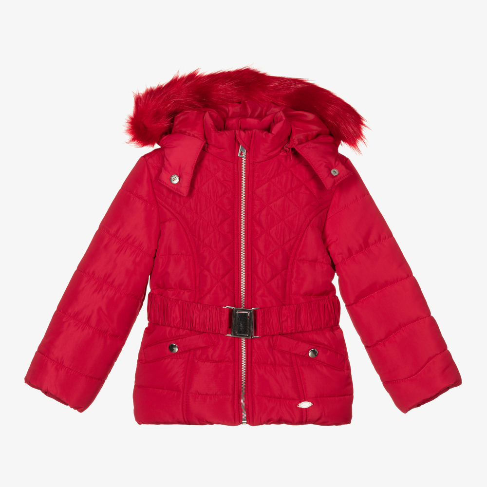 Miranda - Rote, gefütterte Jacke für Mädchen | Childrensalon