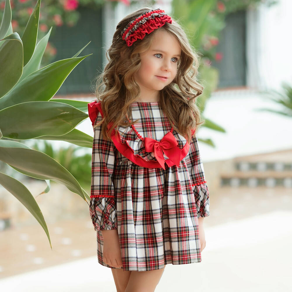 Girls tartan top dress