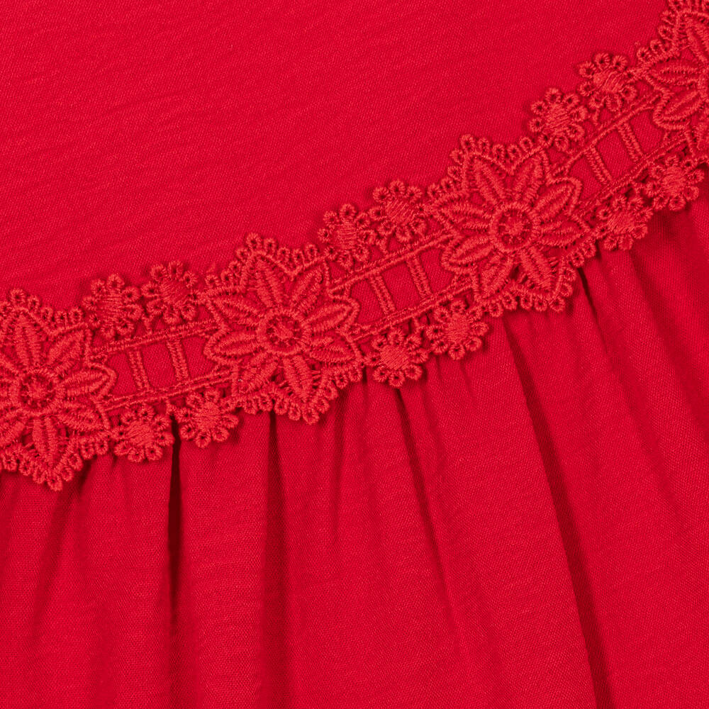 Miranda-Girls Red Tiered Dress | Childrensalon Outlet