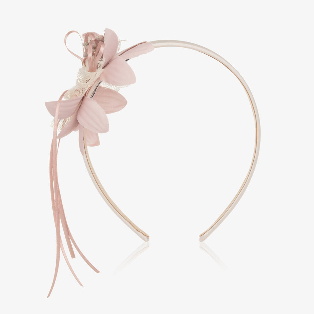 Miranda-Girls Satin Blossom Headband | Childrensalon Outlet