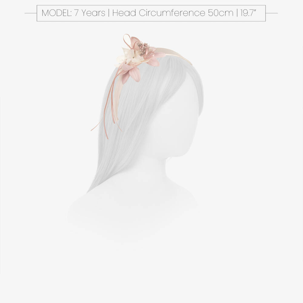 Miranda-Girls Satin Blossom Headband | Childrensalon Outlet