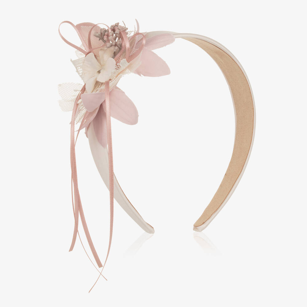 Miranda-Girls Satin Blossom Headband | Childrensalon Outlet