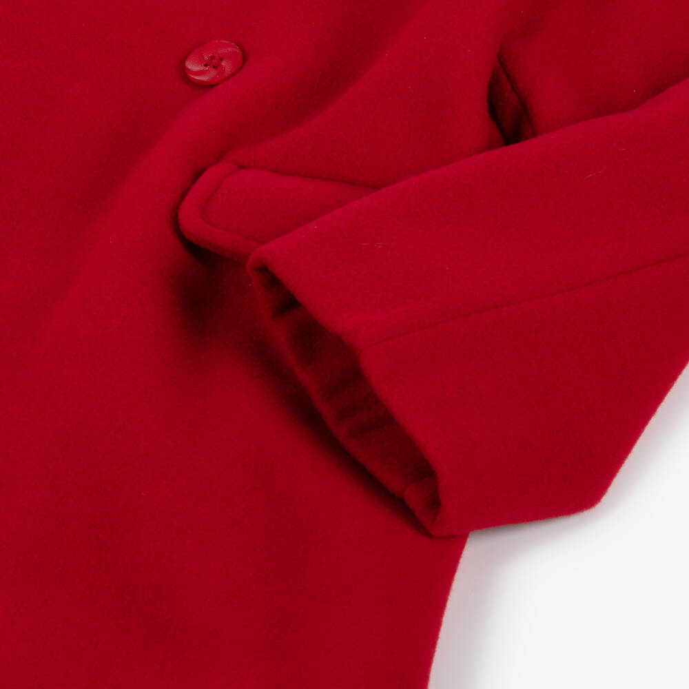 Miranda-Красное пальто с капюшоном для девочек | Childrensalon Outlet