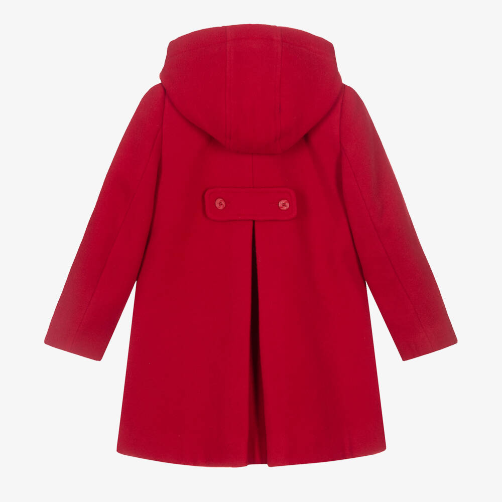 Miranda-Красное пальто с капюшоном для девочек | Childrensalon Outlet