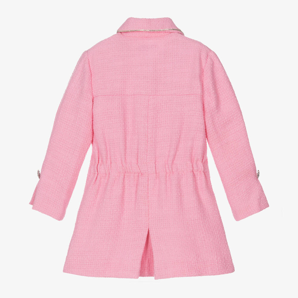 Miranda-Girls Sparkling Pink Tweed Dress | Childrensalon Outlet