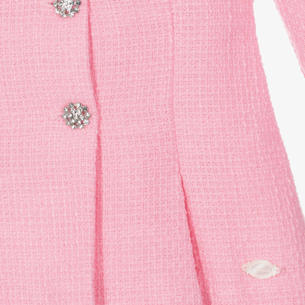Miranda-Girls Sparkling Pink Tweed Dress | Childrensalon Outlet