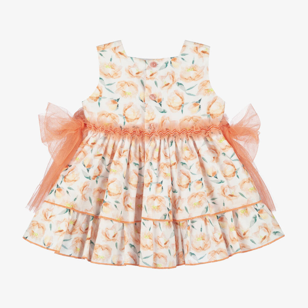 Miranda-Girls Springtime Blossom Cotton Frock | Childrensalon Outlet