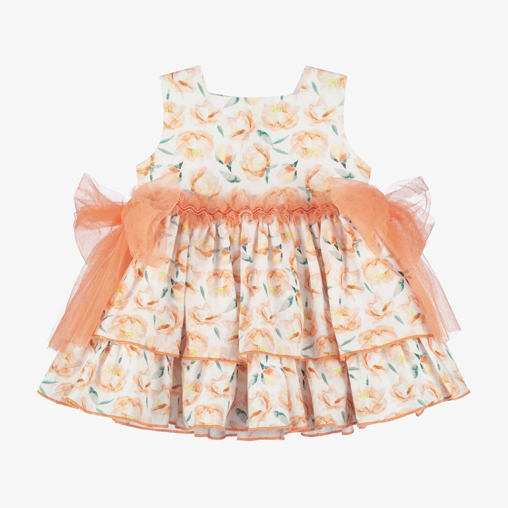 Miranda-Girls Springtime Blossom Cotton Frock | Childrensalon Outlet