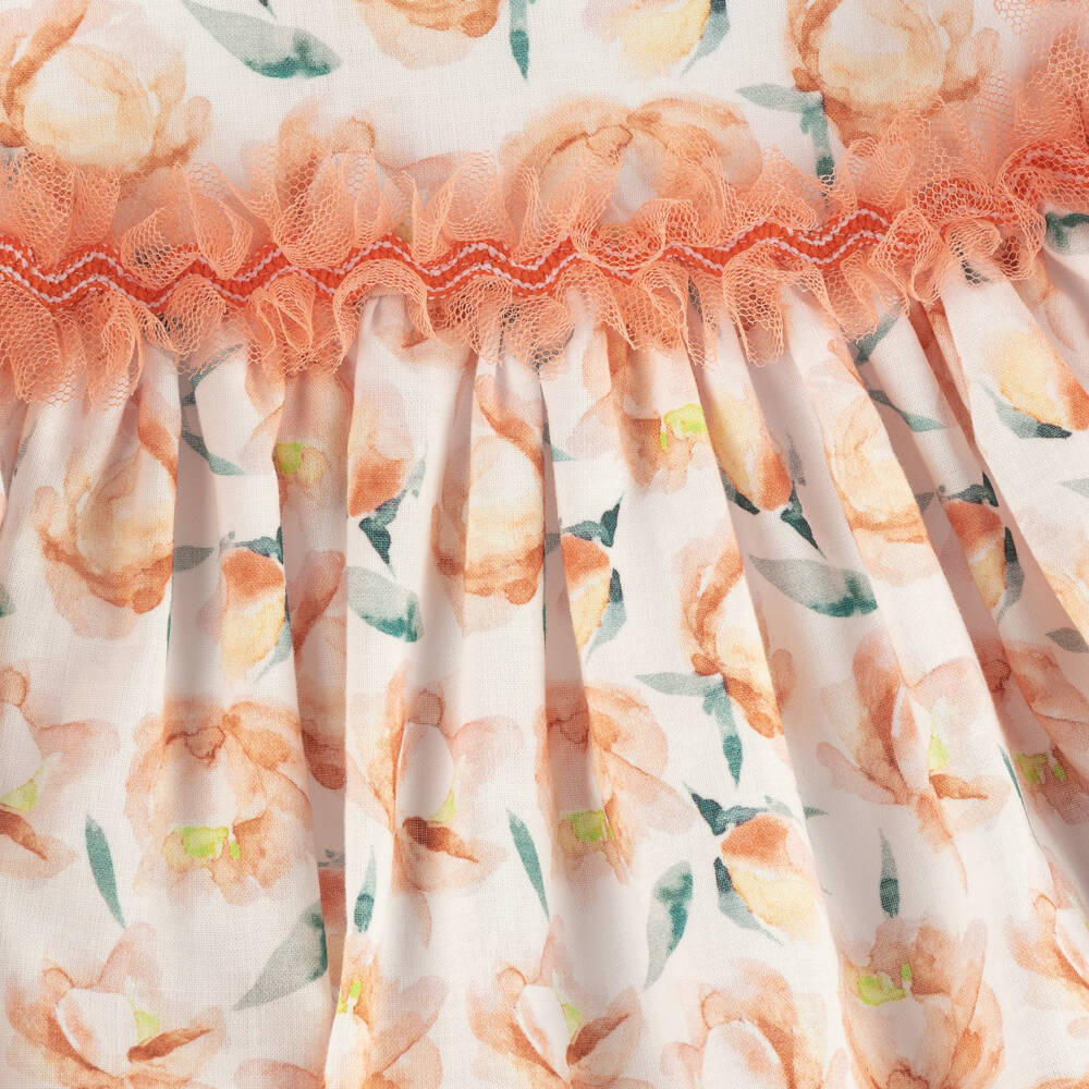 Miranda-Girls Springtime Blossom Cotton Frock | Childrensalon Outlet