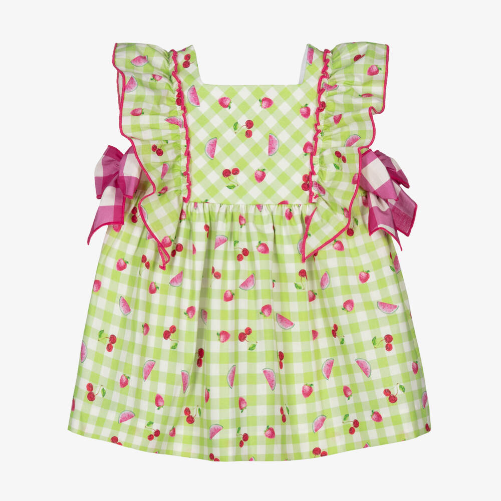 Miranda-Весеннее платье в клетку из хлопка для девочек | Childrensalon Outlet