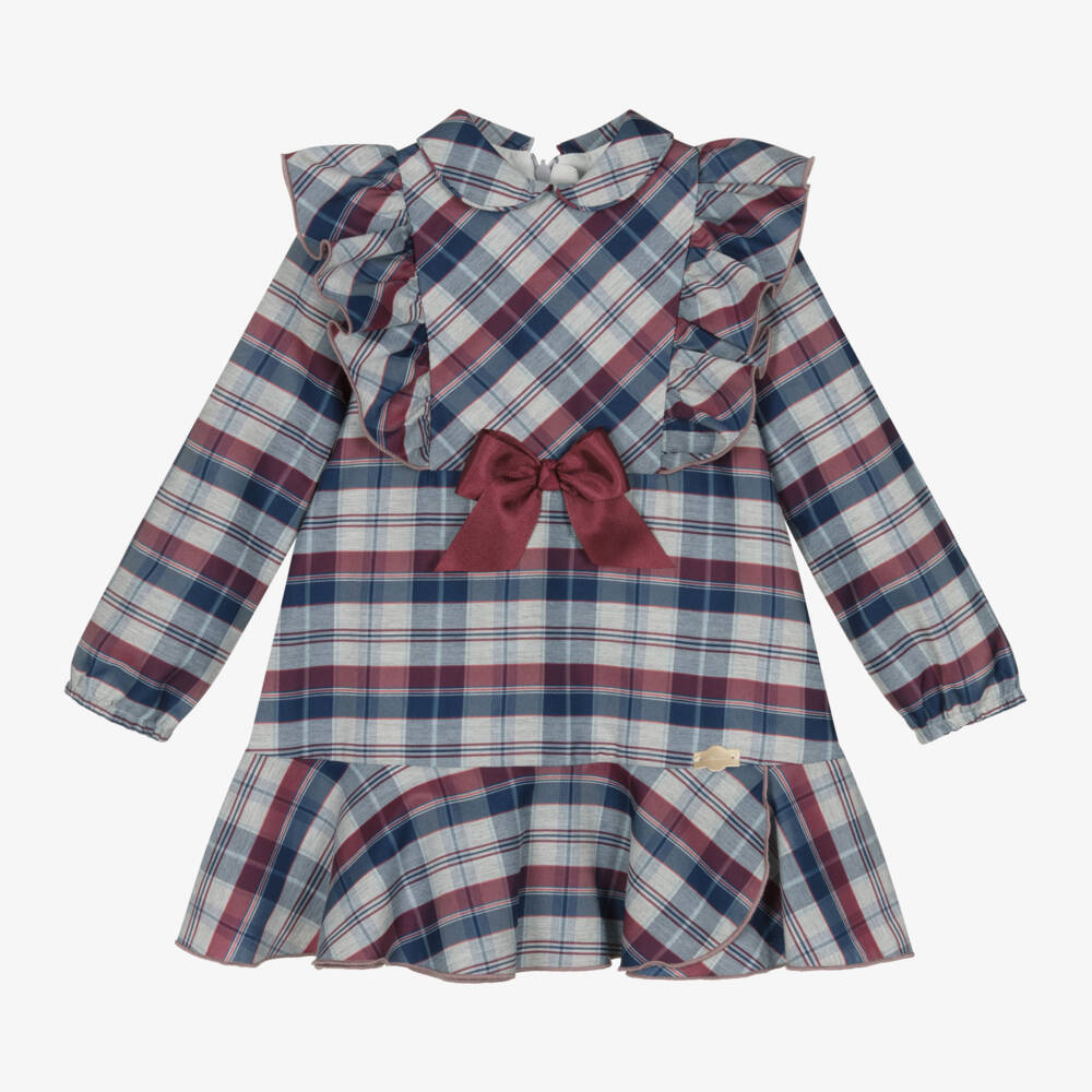 Miranda-Girls Tartan Check Bow Dress | Childrensalon Outlet