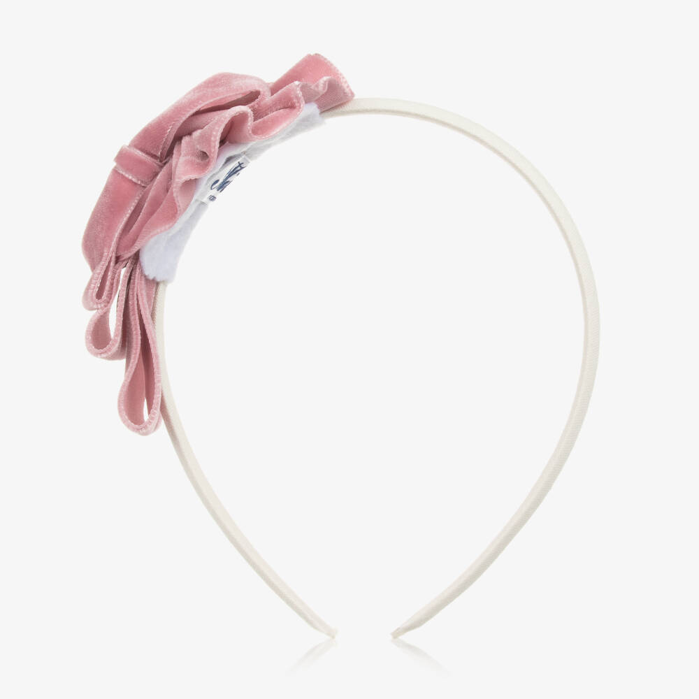 ميراندا-طوق شعر مخمل لون زهري | Childrensalon Outlet