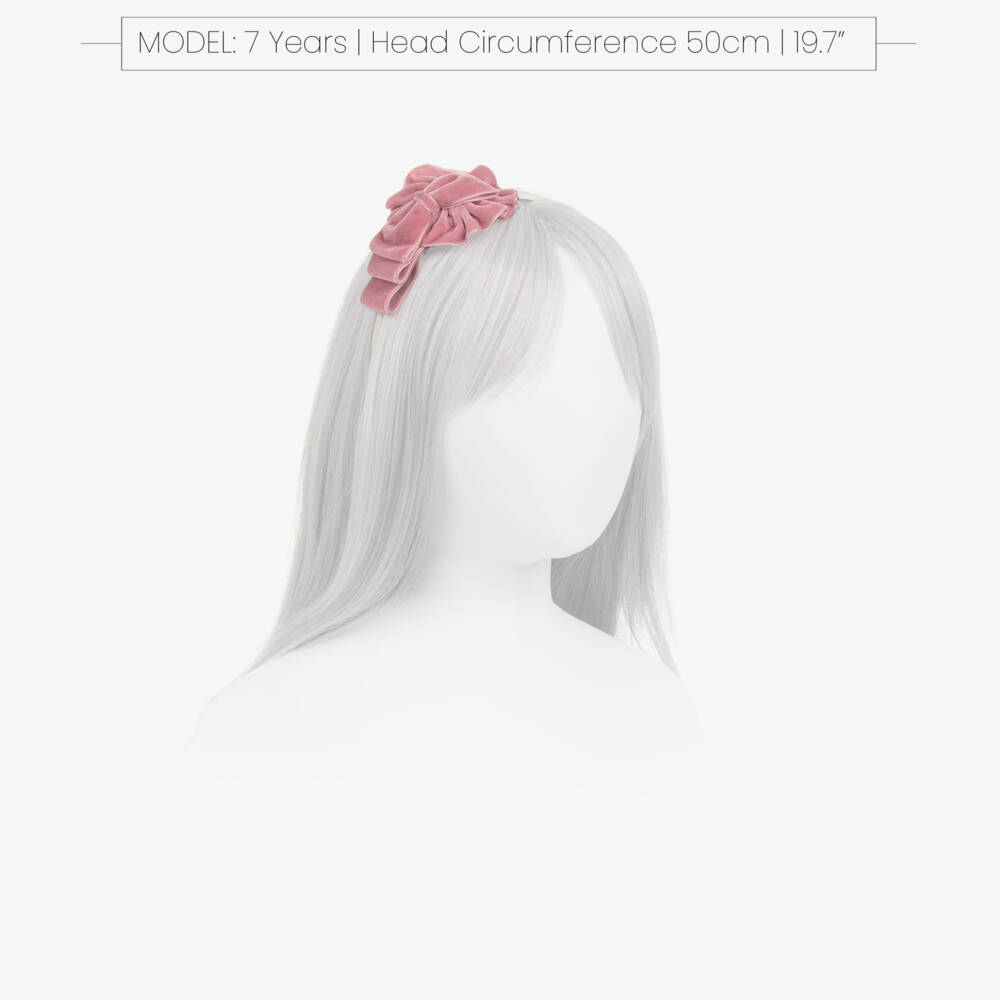 ميراندا-طوق شعر مخمل لون زهري | Childrensalon Outlet