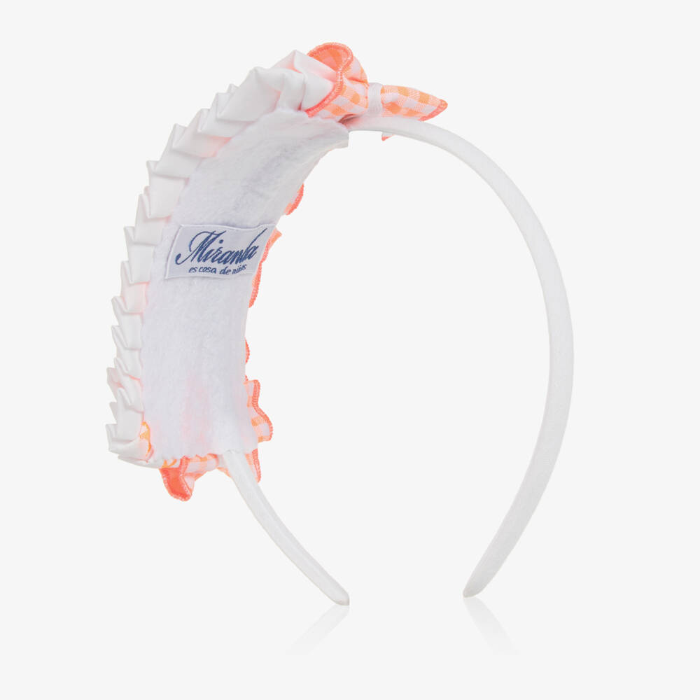 Miranda-Girls Vibrant Gingham Star Headband | Childrensalon Outlet