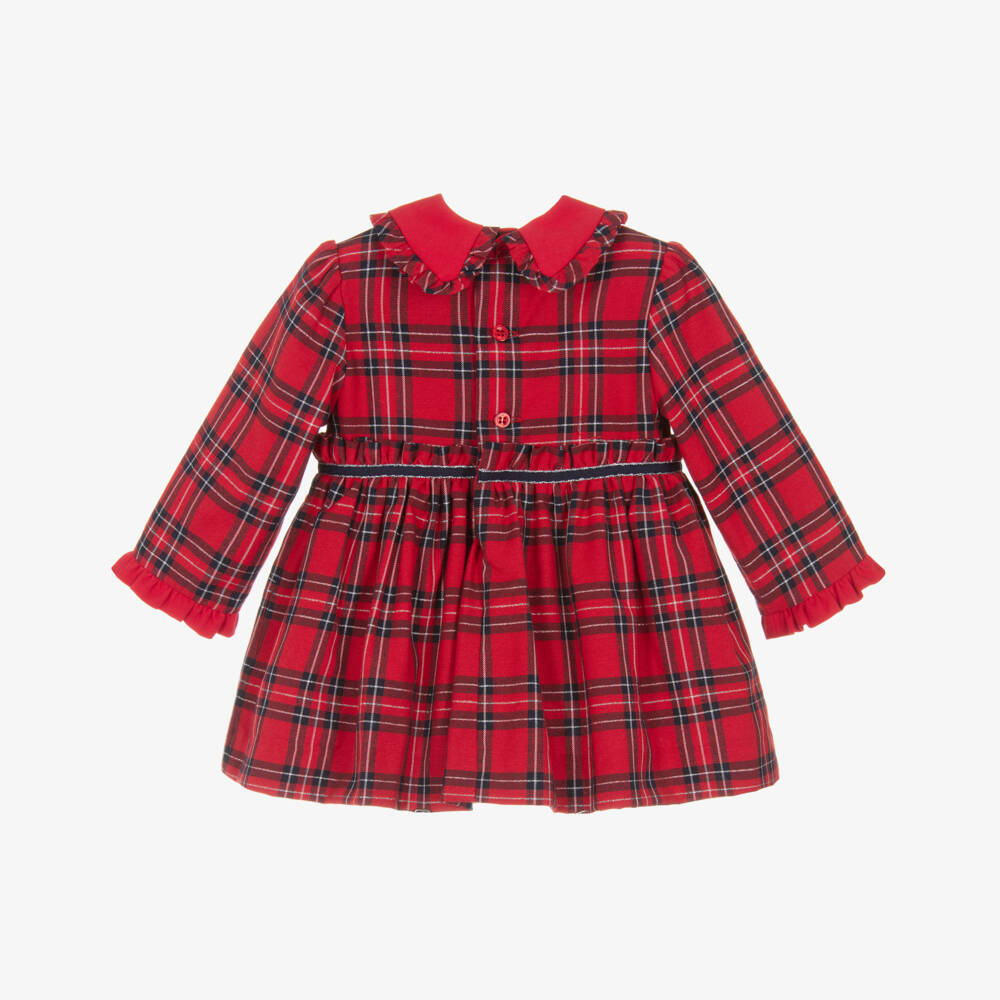 Miranda-Girls Vibrant Red Plaid Dress | Childrensalon Outlet