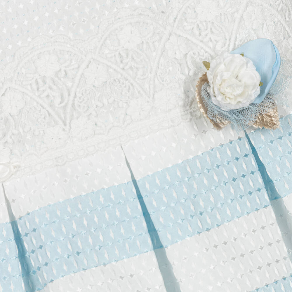 Miranda-Бело-голубое платье в полоску | Childrensalon Outlet