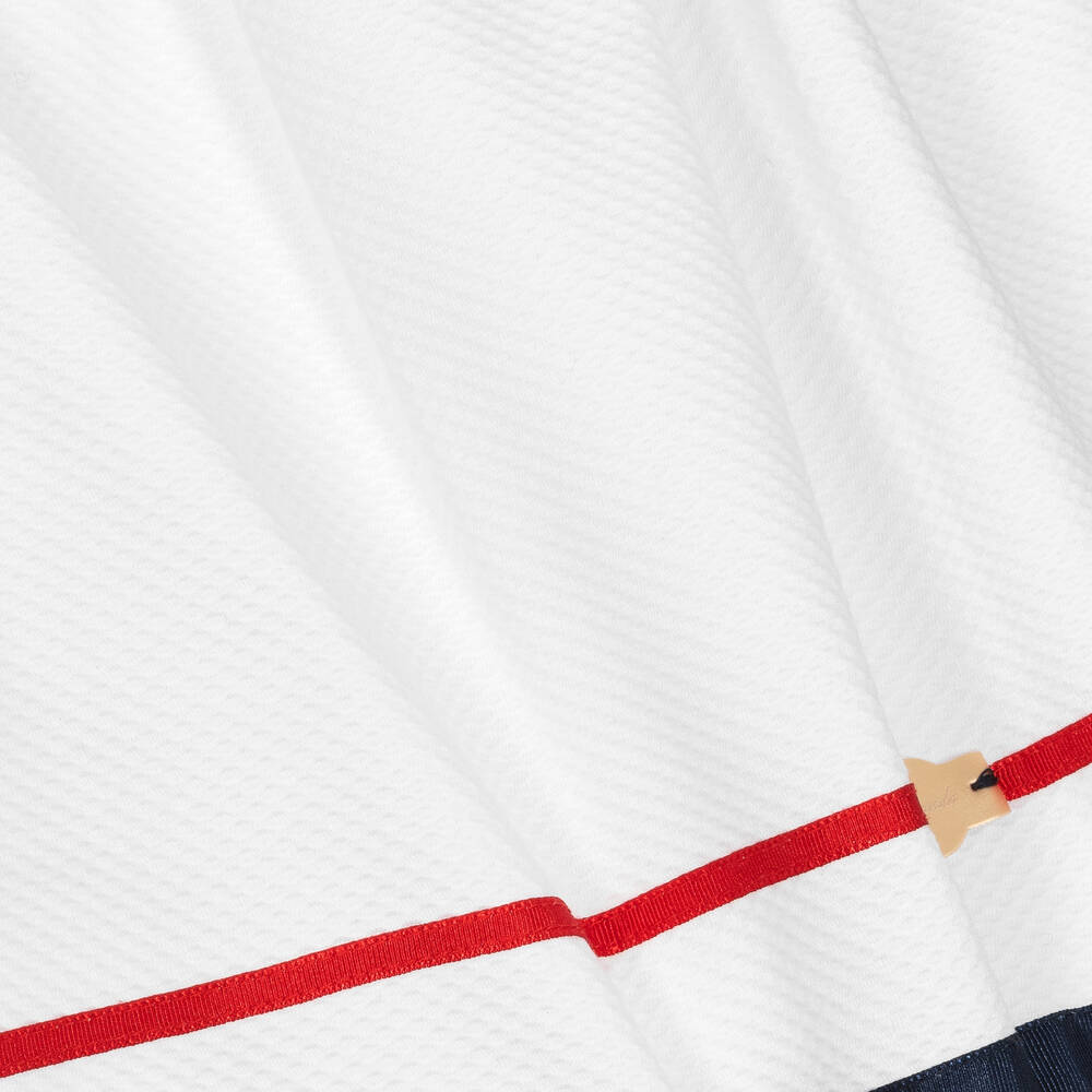 Miranda-Girls White Cotton Bow Dress | Childrensalon Outlet