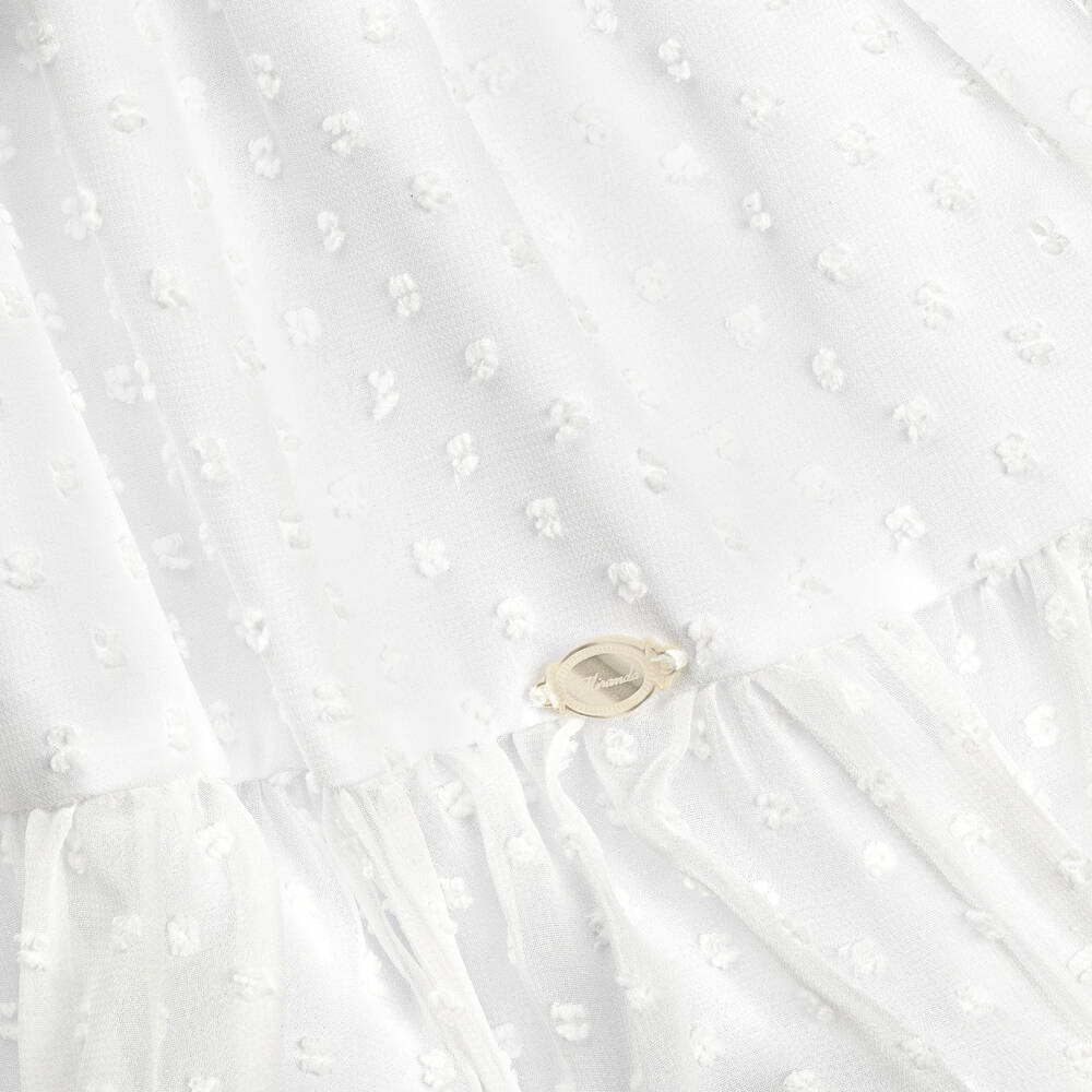 Miranda-Girls White Plumeti Lace Delight | Childrensalon Outlet