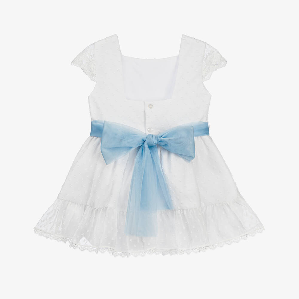 Miranda-Girls White Plumeti Lace Delight | Childrensalon Outlet