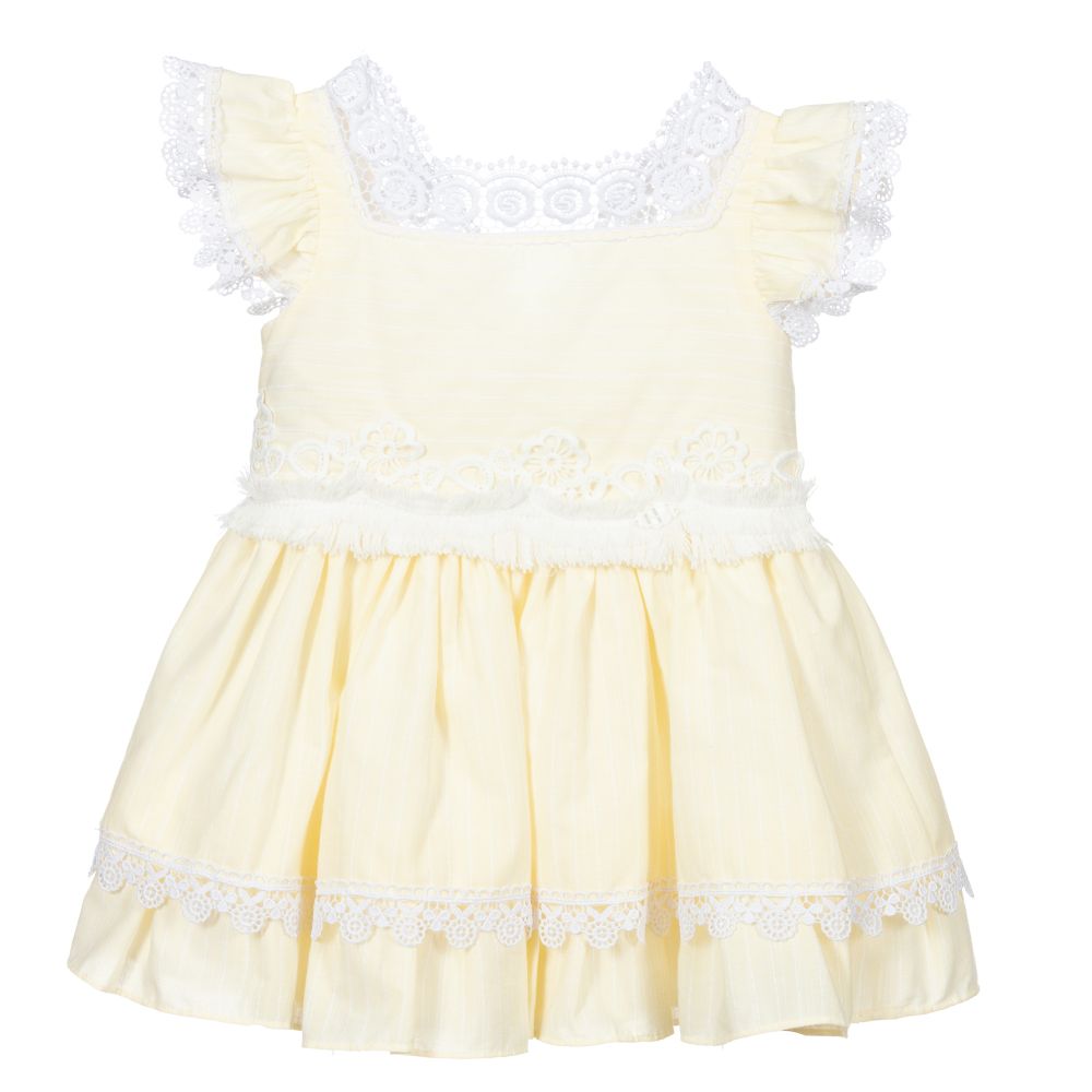 Miranda - Robe jaune en coton | Childrensalon