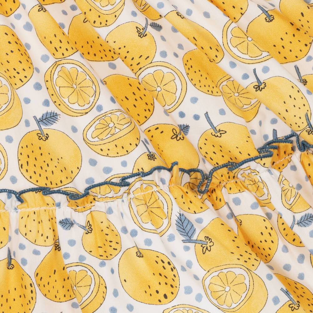 Girls lemon print dress top