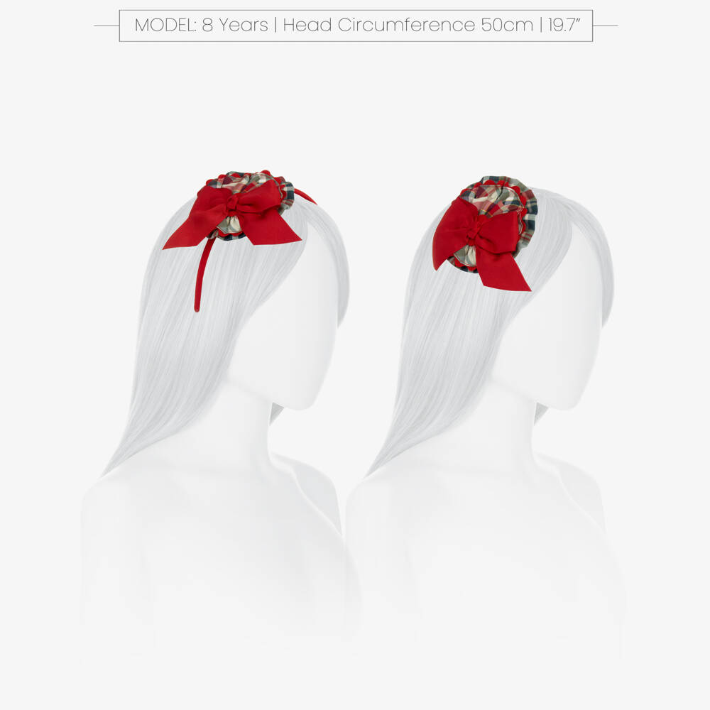 Miranda-Green & Red Tartan Hairband | Childrensalon Outlet