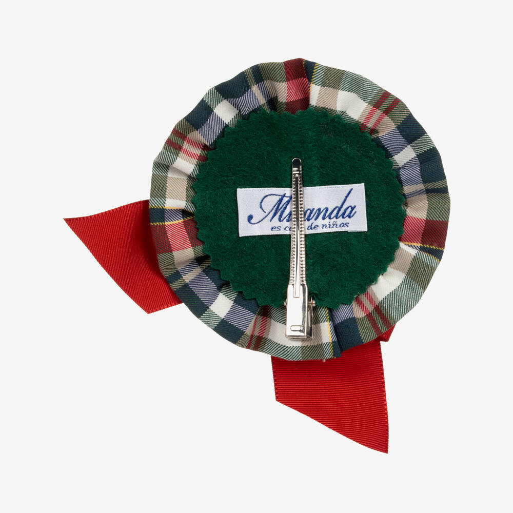 Miranda-Green & Red Tartan Hairband | Childrensalon Outlet