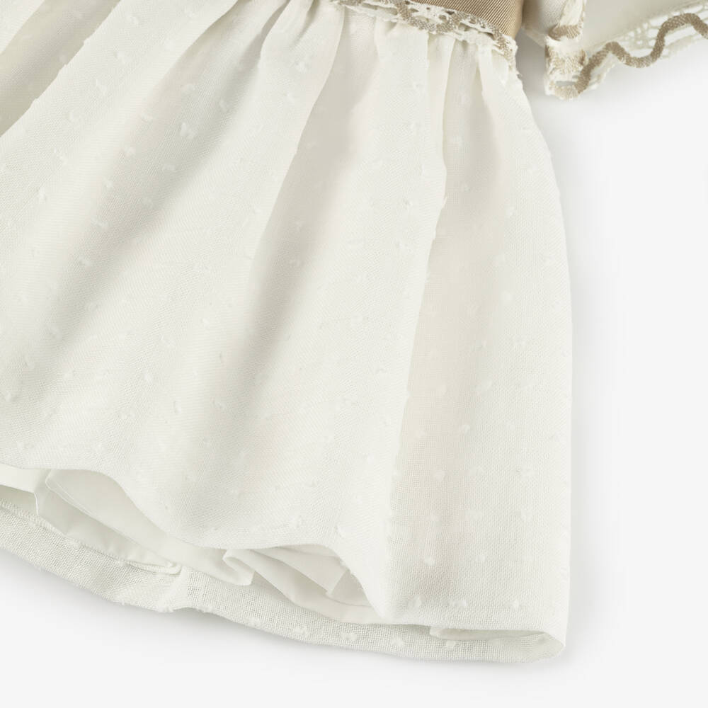 Miranda-طقم فستان عاجي مزين بالدانتيل | Childrensalon Outlet