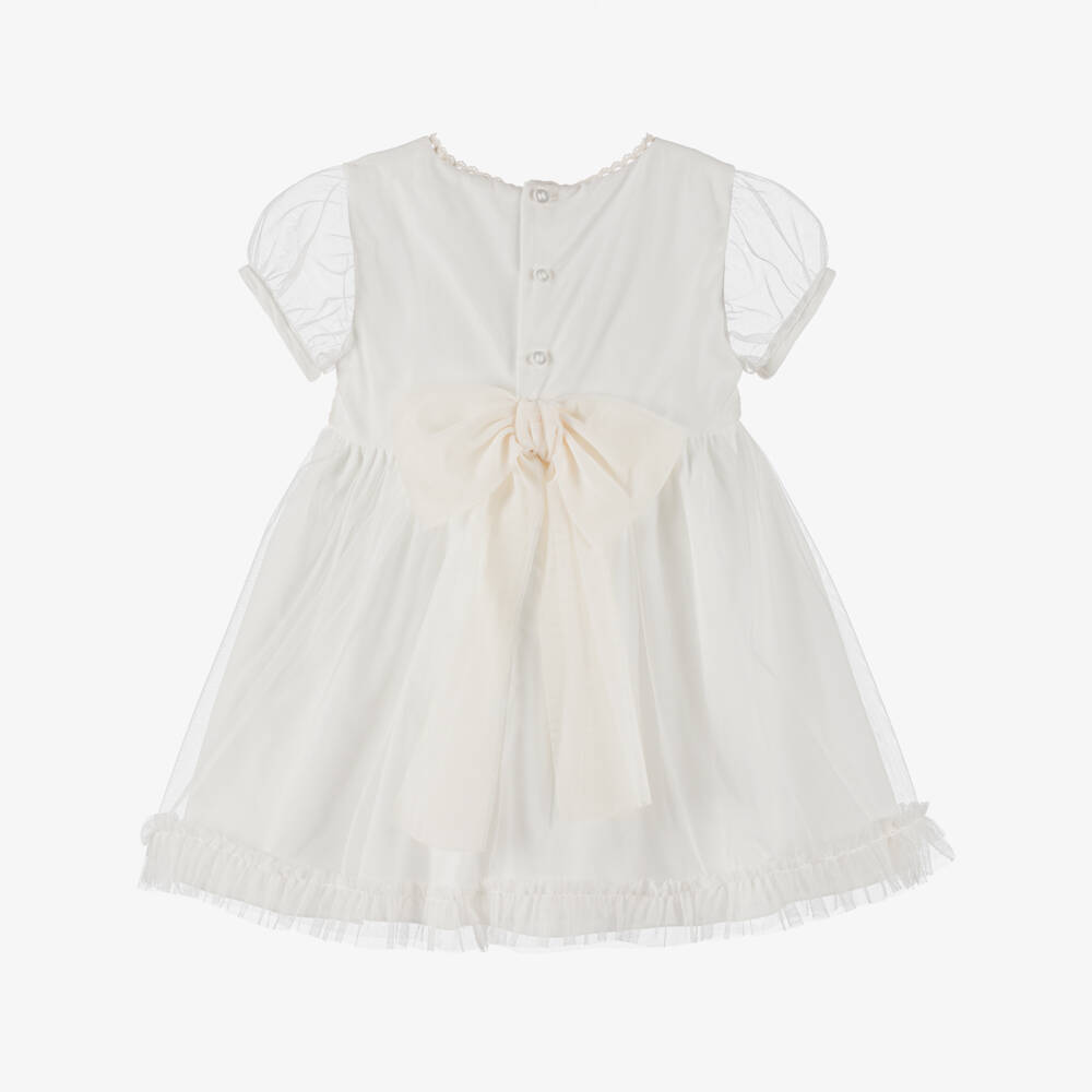 Miranda-فستان عاجي من الدانتيل والتول للبنات | Childrensalon Outlet