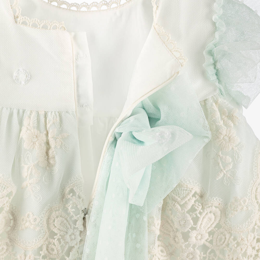 Miranda-Mint Green Lace Dress | Childrensalon Outlet