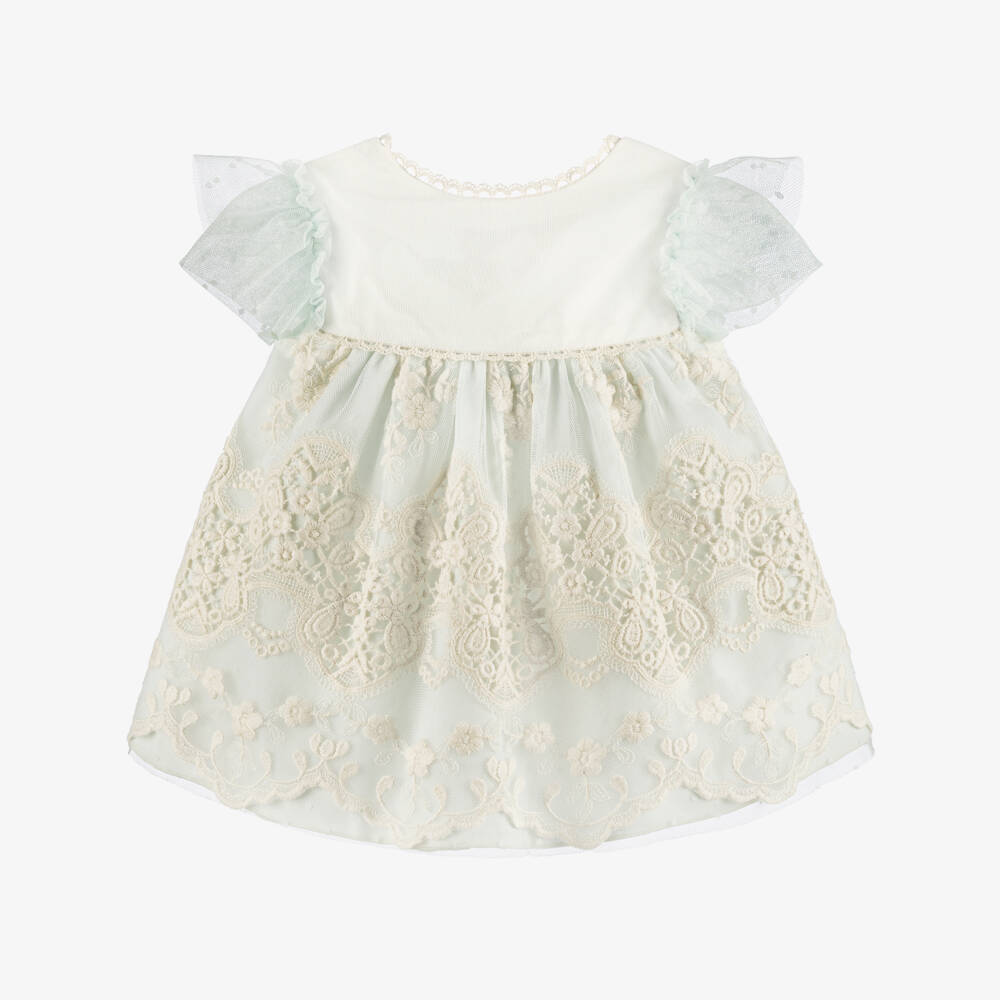 Miranda-Mint Green Lace Dress | Childrensalon Outlet