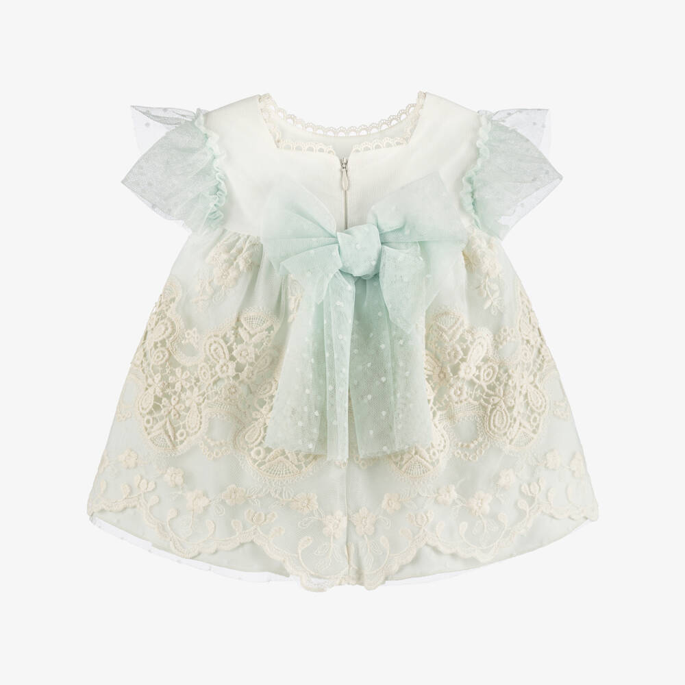 Miranda-Mint Green Lace Dress | Childrensalon Outlet