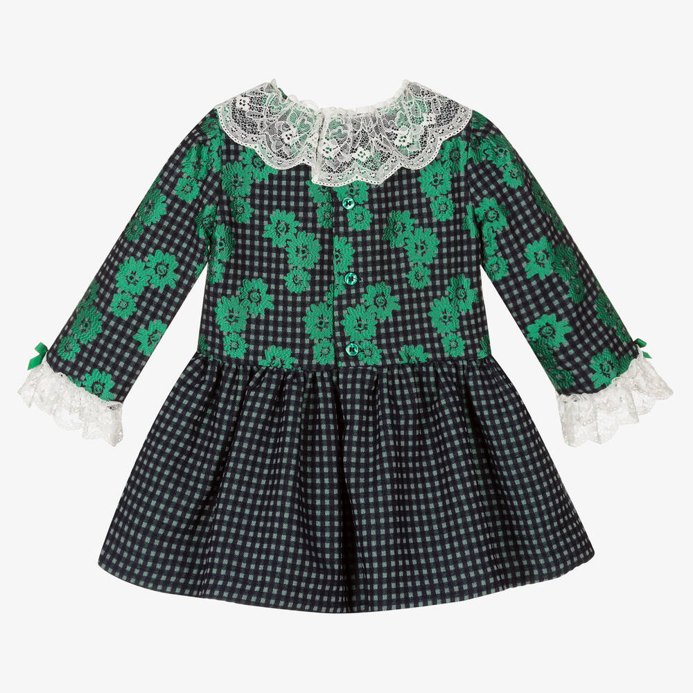 ميراندا-فستان أكريليك لون كحلي وأخضر | Childrensalon Outlet