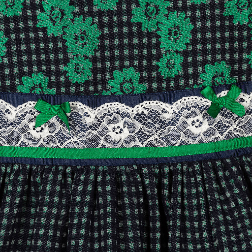 ميراندا-فستان أكريليك لون كحلي وأخضر | Childrensalon Outlet