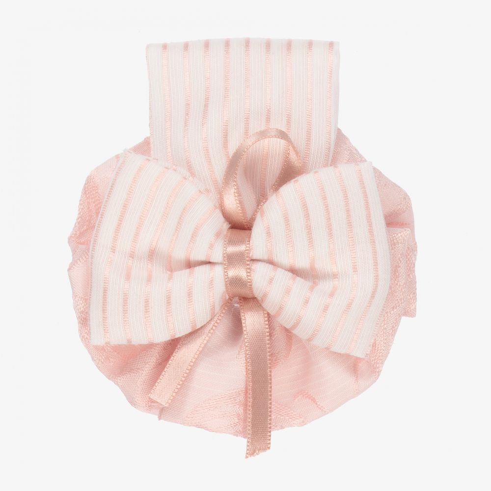 Miranda - Barrette à nœud rose (10 cm) | Childrensalon