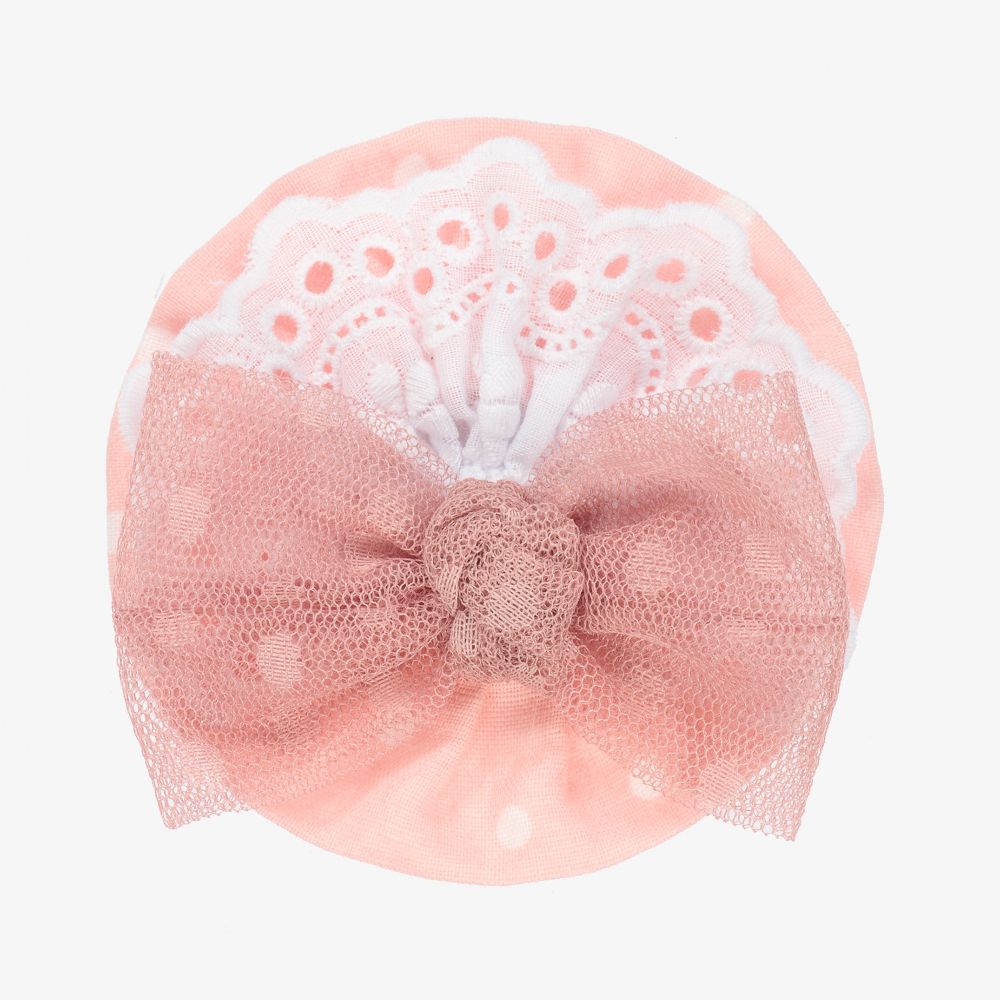 Miranda - Barrette à nœud rose (10 cm) | Childrensalon