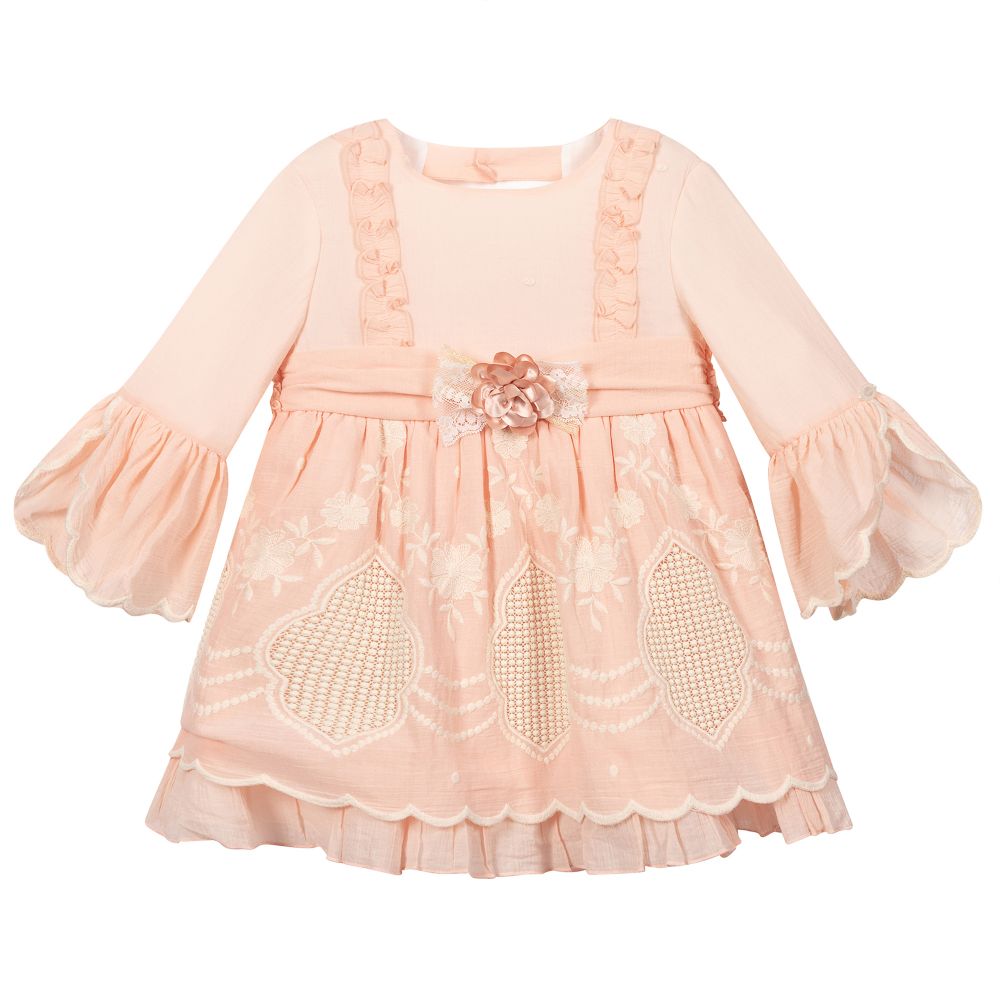 Miranda-Pink Cotton Voile Dress | Childrensalon Outlet