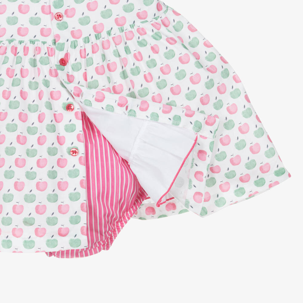 Miranda-Pink & Green Apples Dress | Childrensalon Outlet
