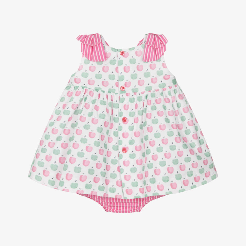 Miranda-Pink & Green Apples Dress | Childrensalon Outlet