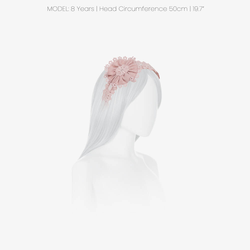 Miranda-Pink Lace Headband | Childrensalon Outlet