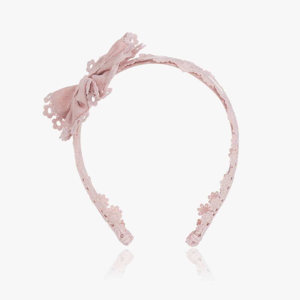Miranda-Pink Lace Headband | Childrensalon Outlet