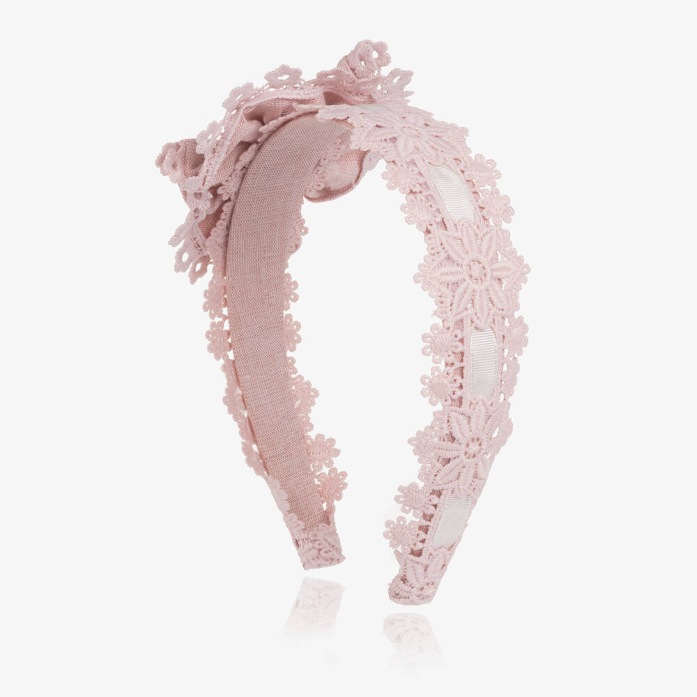 Miranda-Pink Lace Headband | Childrensalon Outlet
