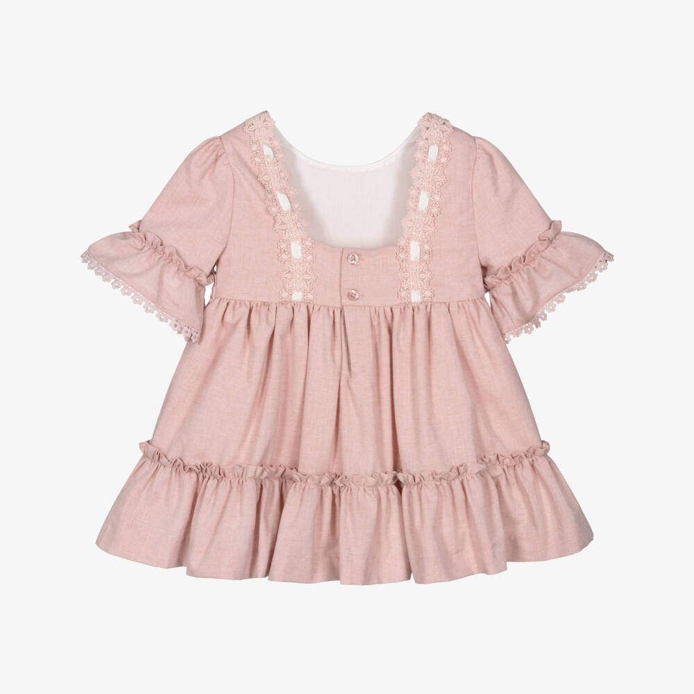 Miranda-Pink Lace Waistband Dress | Childrensalon Outlet